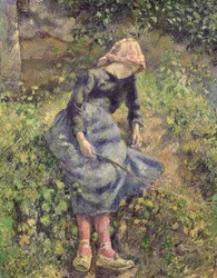 Ragazza con un bastone, 1881